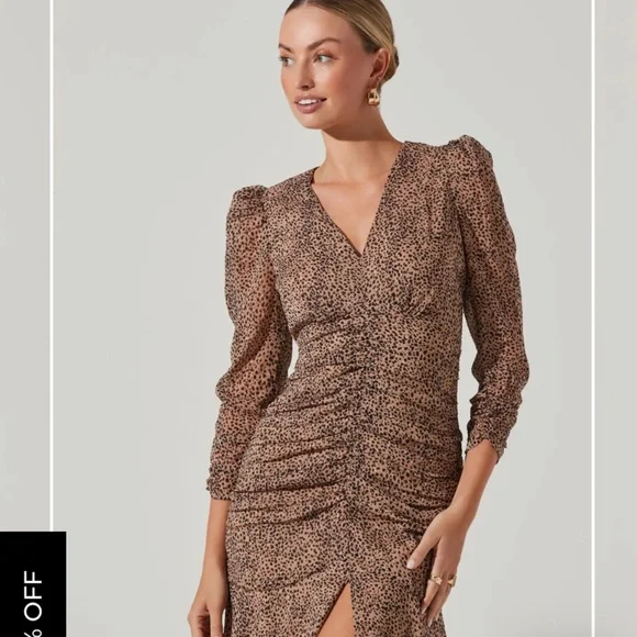 MEDINE ANIMAL PRINT MIDI DRESS - Picture 4 of 10